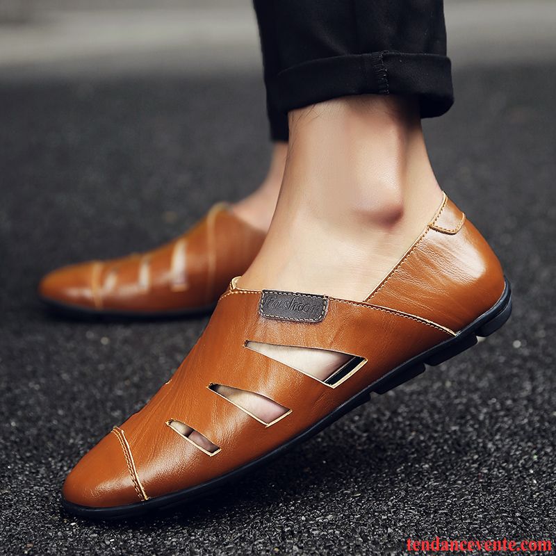 Mocassin Homme Prix Derbies Paresseux Homme Bleu Angleterre Été Cuir Véritable Décontractée Tendance Tous Les Assortis Ambre Vente