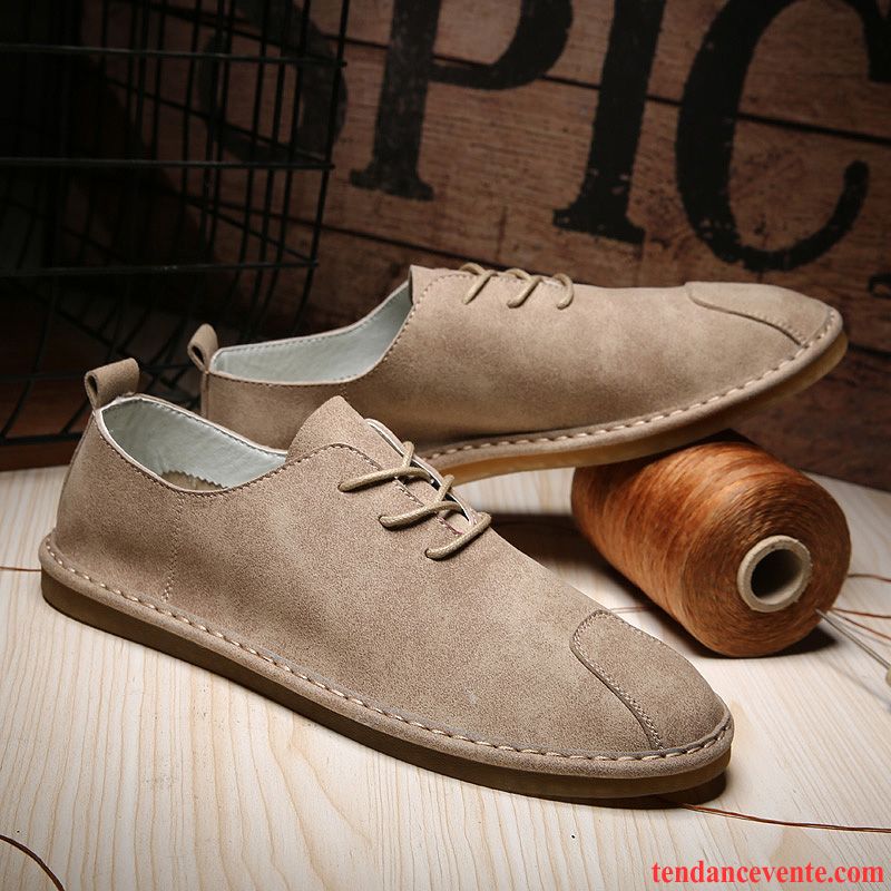 Mocassin Homme Rose Décontractée Semelle Doux Tendance Printemps Été Angleterre Homme Respirant Derbies Gris Pas Cher