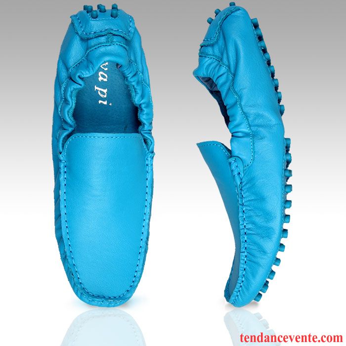 Mocassin Homme Rouge Paresseux Mode Tendance Été Angleterre Décontractée Vert Respirant Cuir Véritable Homme Fantaisie