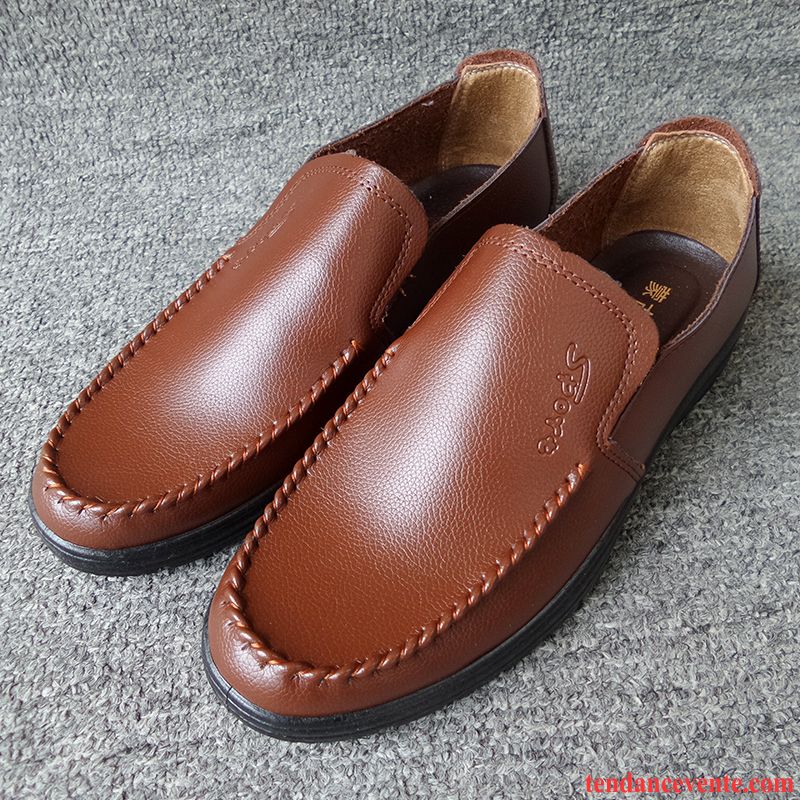 Mocassin Luxe Homme Angleterre Respirant Homme Décontractée Pu Simple Offre Spéciale Or