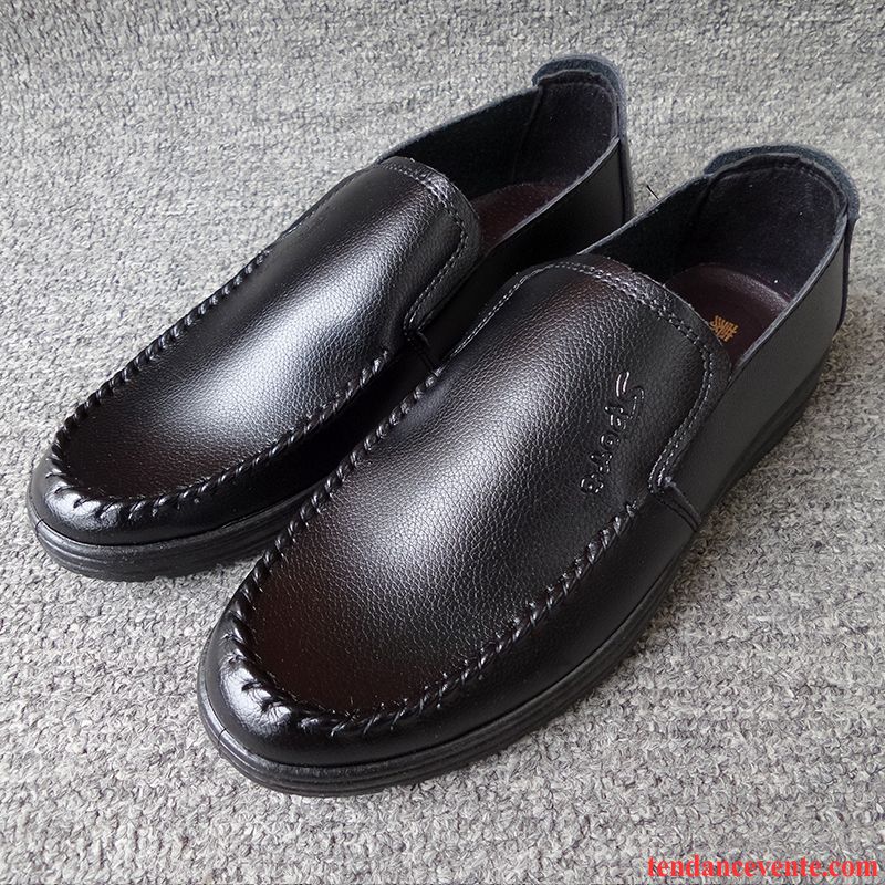 Mocassin Luxe Homme Angleterre Respirant Homme Décontractée Pu Simple Offre Spéciale Or