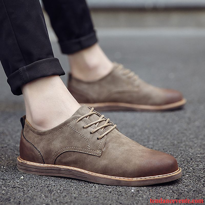 Mocassin Noir Et Blanc Homme Homme Tous Les Assortis Décontractée Printemps Tendance Jeunesse Derbies Angleterre Corail