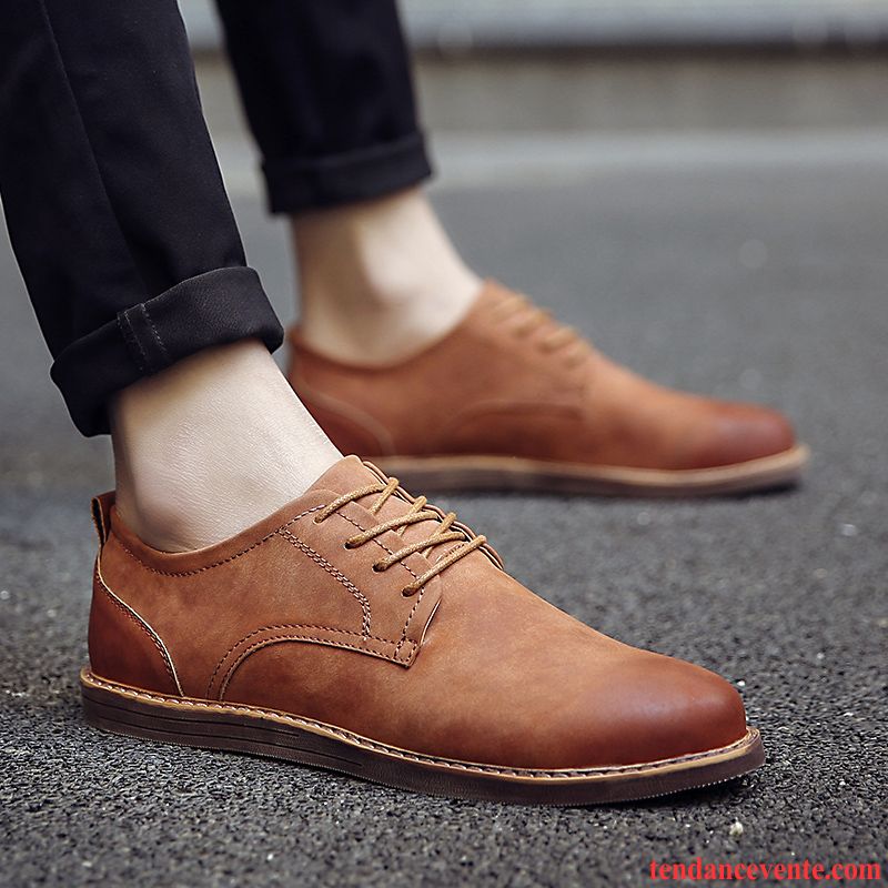 Mocassin Noir Et Blanc Homme Homme Tous Les Assortis Décontractée Printemps Tendance Jeunesse Derbies Angleterre Corail