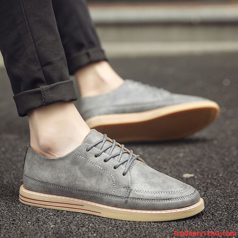 Mocassin Noir Et Blanc Homme Homme Tous Les Assortis Décontractée Printemps Tendance Jeunesse Derbies Angleterre Corail