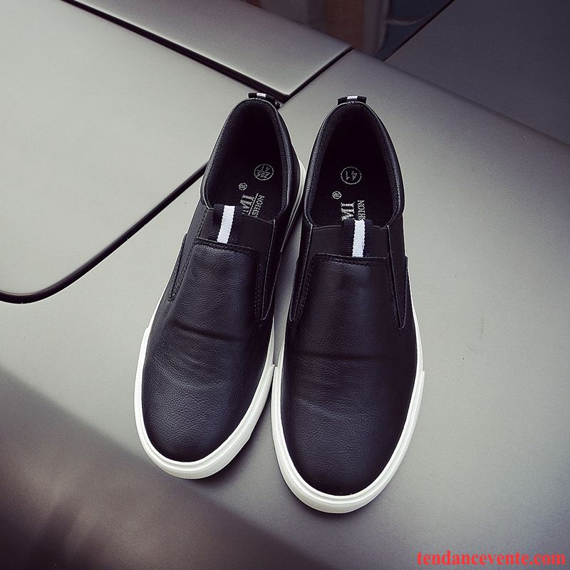 Mocassin Noir Et Blanc Homme Tendance Angleterre Slip-on Décontractée Jeunesse Printemps Homme Blanc Paresseux Derbies Tomate Vente