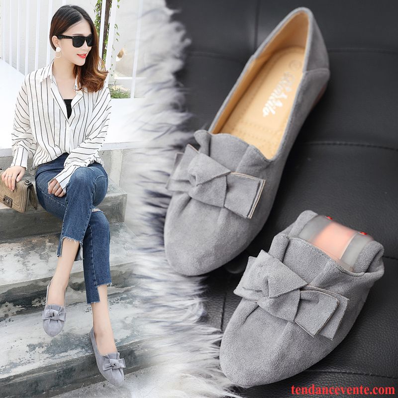 Mocassin Noir Vernis Femme L'automne Derbies Semelle Doux Printemps Plates Poudre Enceintes Femme Tous Les Assortis Saumon