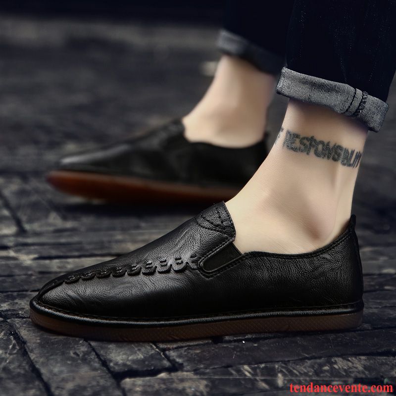 Mocassin Pour Homme Slip-on Été Décontractée Tous Les Assortis Respirant Homme Tendance Pas Cher