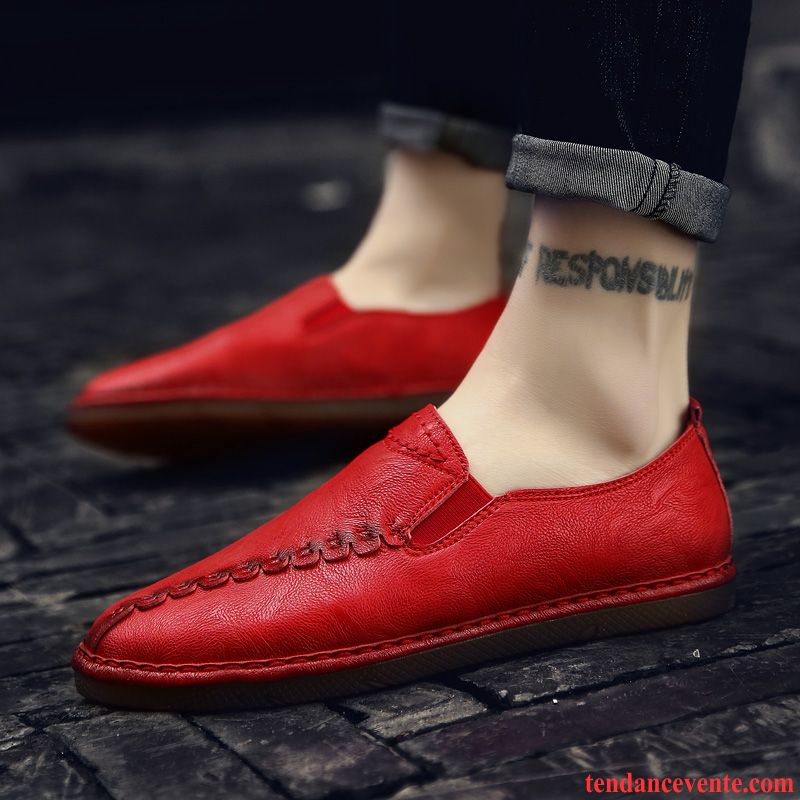 Mocassin Pour Homme Slip-on Été Décontractée Tous Les Assortis Respirant Homme Tendance Pas Cher