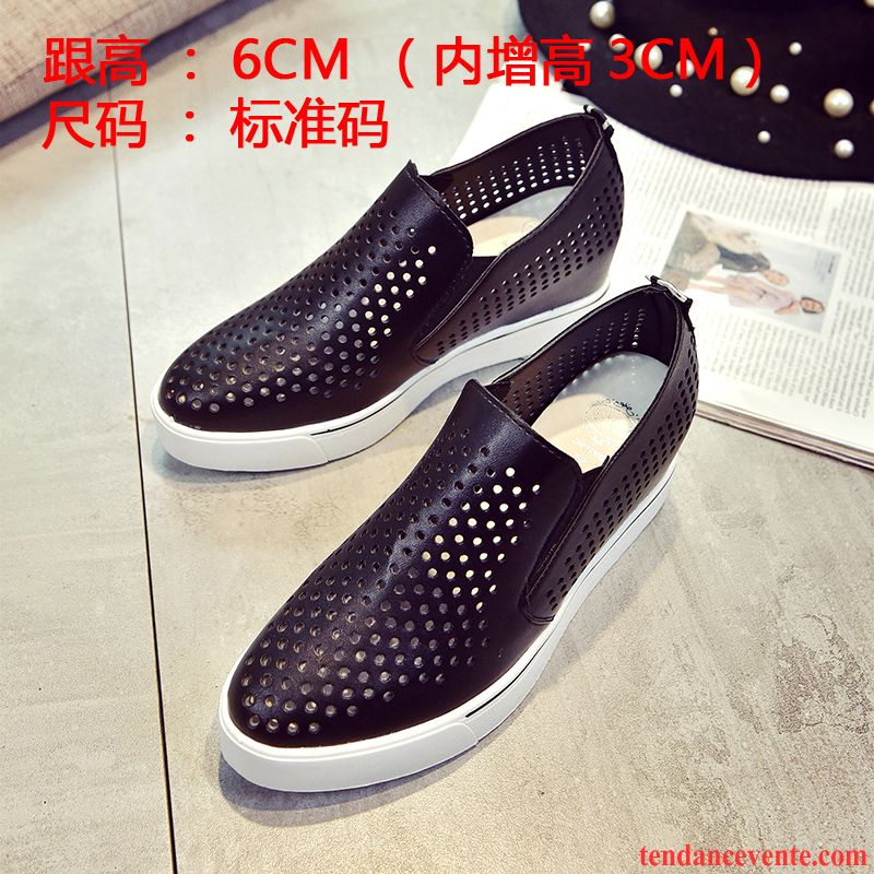 Mocassin Velour Femme Tendance Été Respirant Slip-on Augmenté Pointe Pointue Creux Guipure Décontractée Derbies Femme Talons Compensés Semelle Épaisse Lavande