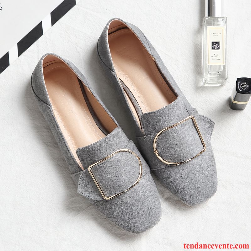 Mocassin Vernis Femme Paresseux Derbies Printemps Plates Tous Les Assortis Slip-on Femme Gris Enceintes Vente