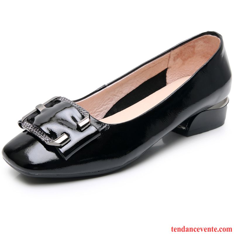 Mocassins Femme Cuir Verni Cuir Véritable Confortable Derbies Semelle Doux Taillissime Clair