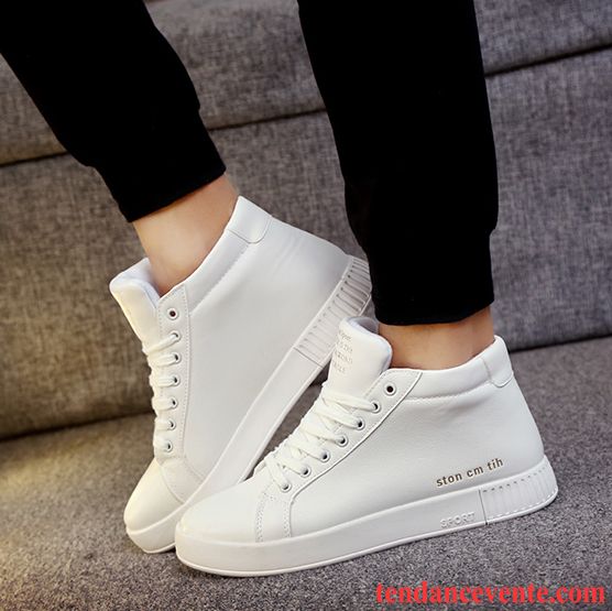 Mocassins Femme Pas Cher Cuir Femme Chaussures De Skate En Cuir Mode Décontractée Blanc Sport Semelle Doux