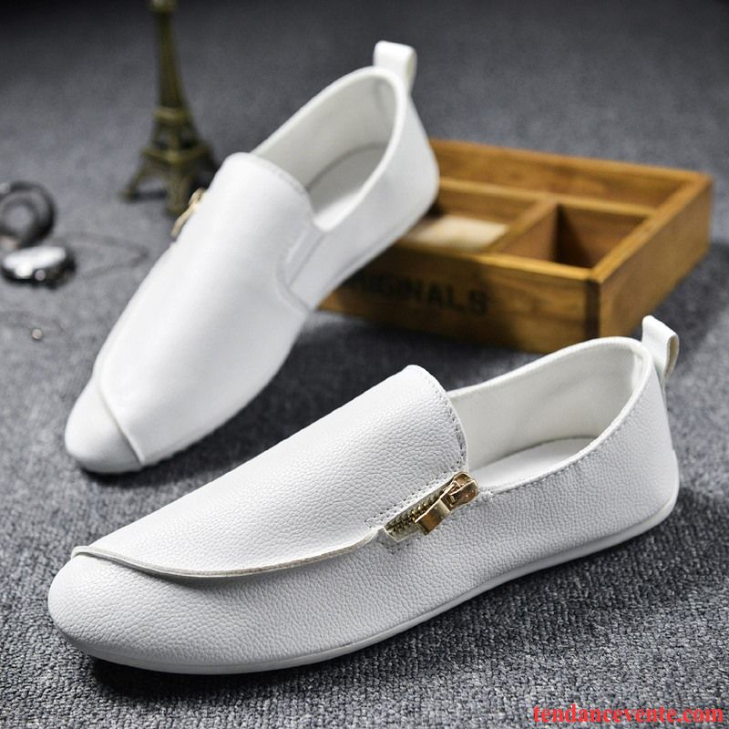 Mocassins Fourrés Homme En Cuir Tendance Paresseux Homme Décontractée Chaussures En Coton Printemps Pas Cher