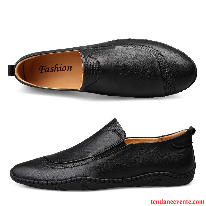 Mocassins Homme Derbies Laçage Tendance Été Respirant Décontractée Noir Brun