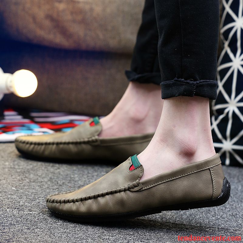 Mocassins Homme Derbies Paresseux Chaussures En Coton Tendance Décontractée Printemps Bleu