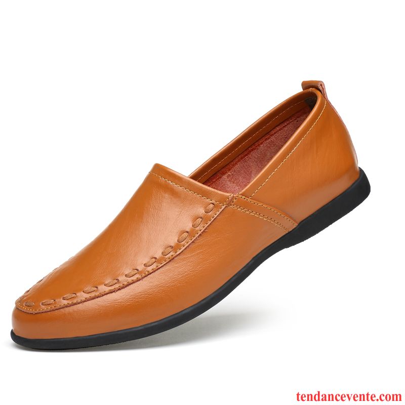 Mocassins Homme Derbies Taillissime Creux Guipure Décontractée Angleterre Chaussures De Conduite Marron