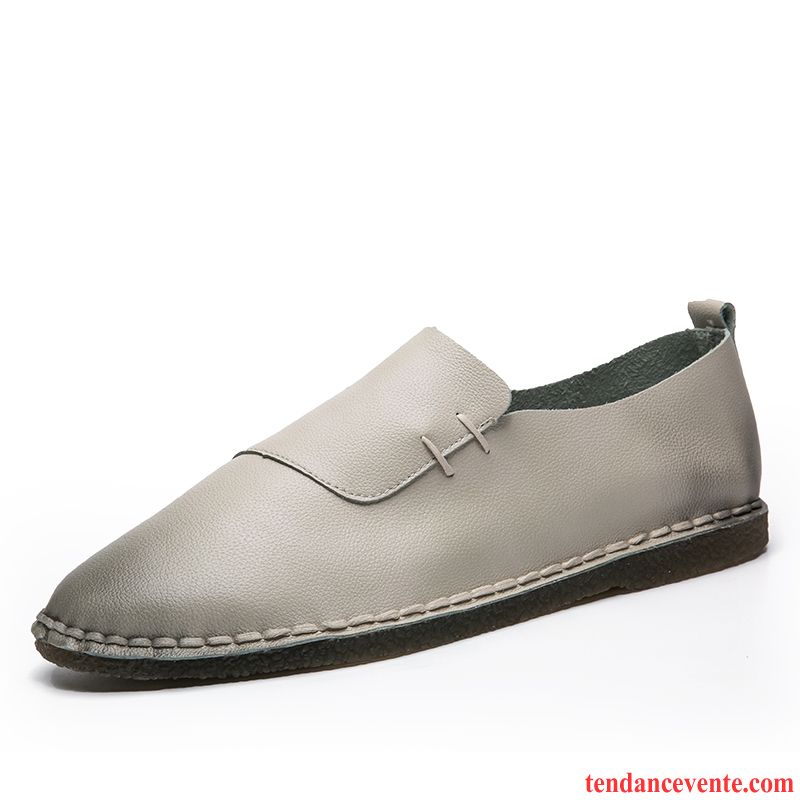 Mocassins Homme Paresseux Décontractée Derbies Tendance Tous Les Assortis Slip-on Gris