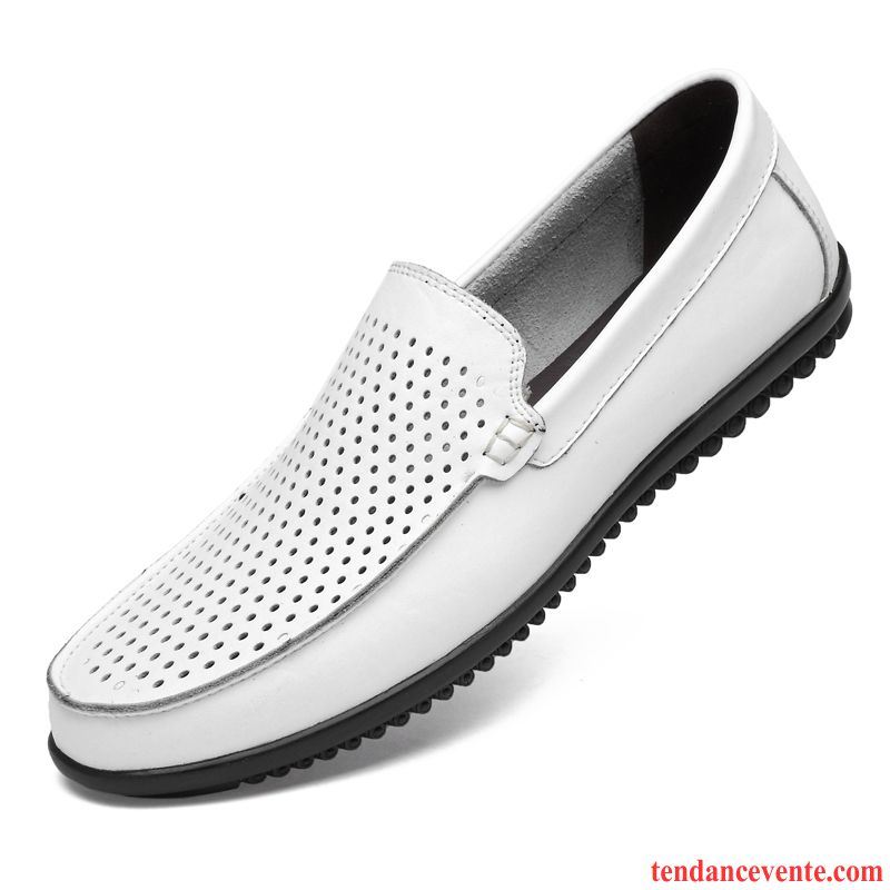 Mocassins Homme Personnalité Angleterre Creux Guipure Décontractée Paresseux Tendance Jaune