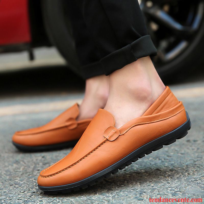 Mocassins Homme Slip-on Printemps Derbies Tendance Tous Les Assortis Décontractée Brun