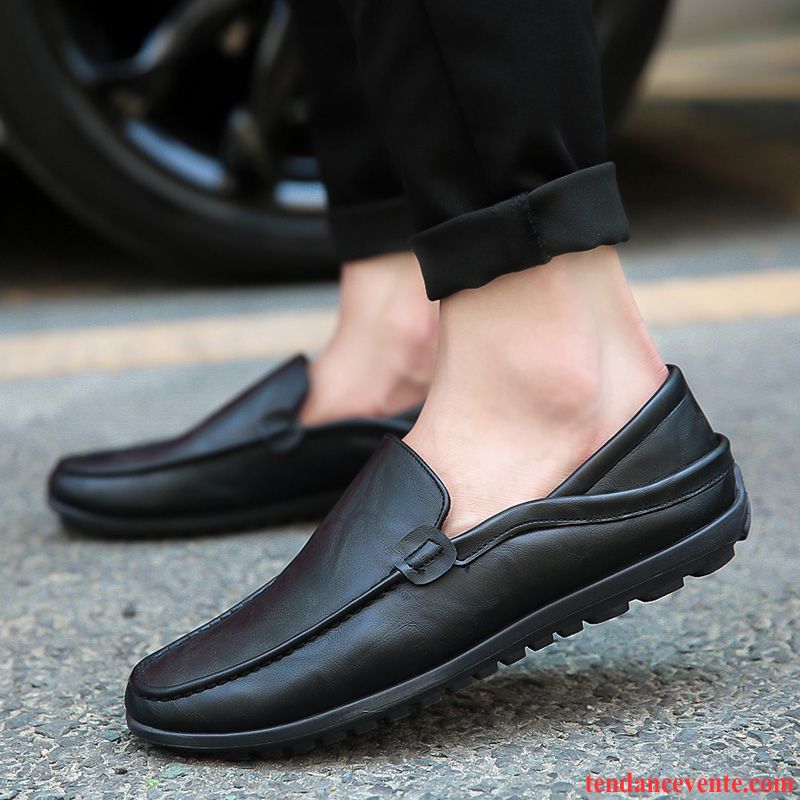 Mocassins Homme Slip-on Printemps Derbies Tendance Tous Les Assortis Décontractée Brun