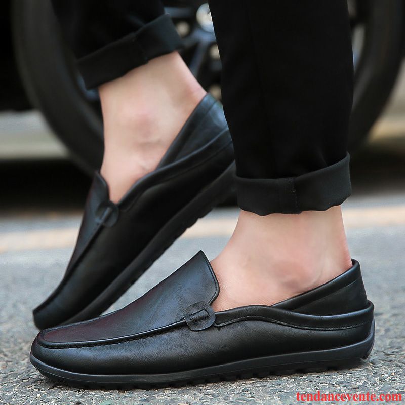 Mocassins Homme Slip-on Printemps Derbies Tendance Tous Les Assortis Décontractée Brun