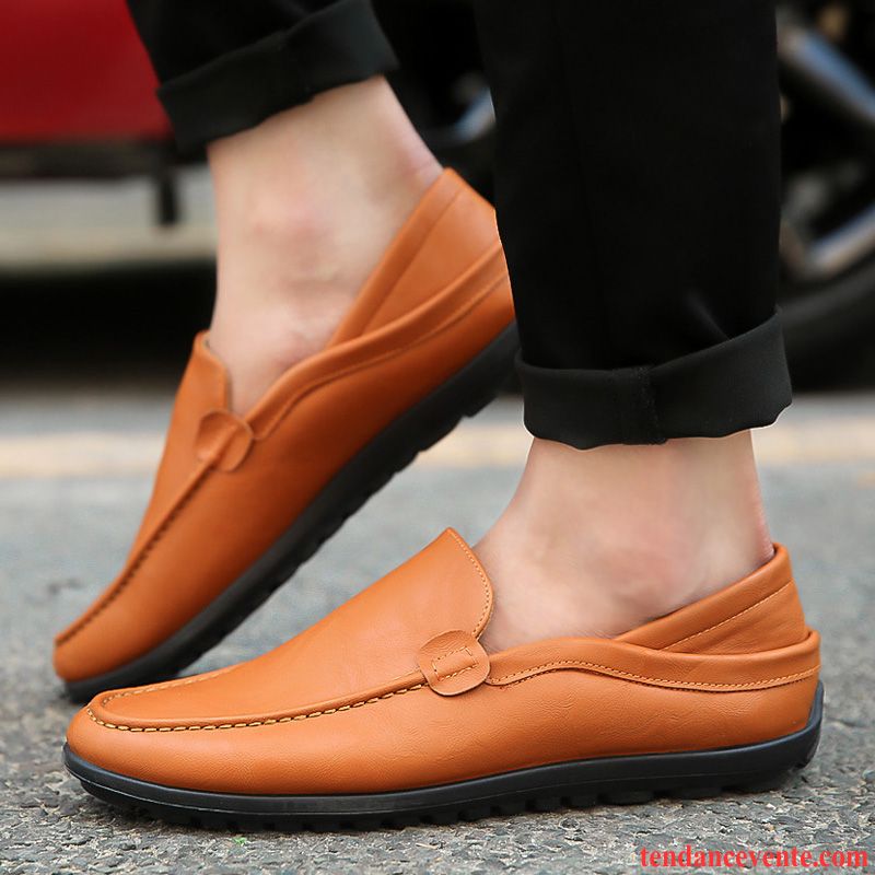 Mocassins Homme Slip-on Printemps Derbies Tendance Tous Les Assortis Décontractée Brun