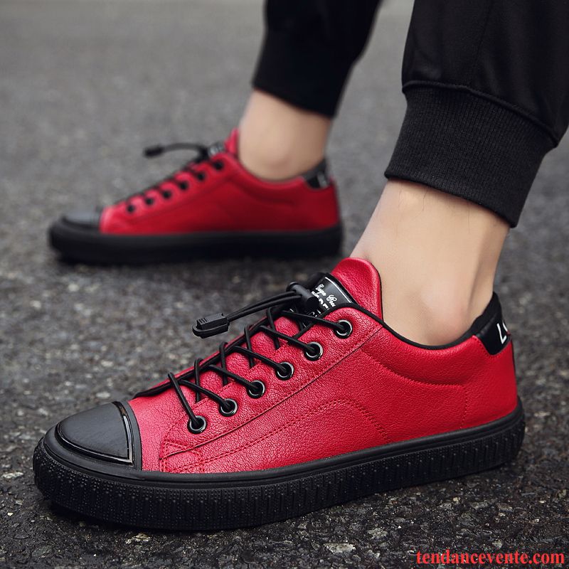 Mocassins Homme Tendance Chaussures De Skate Printemps Tous Les Assortis Derbies Rouge