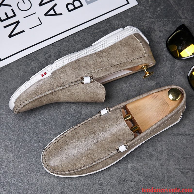 Mocassins Homme Tendance Derbies Été Respirant Semelle Doux Décontractée Gris