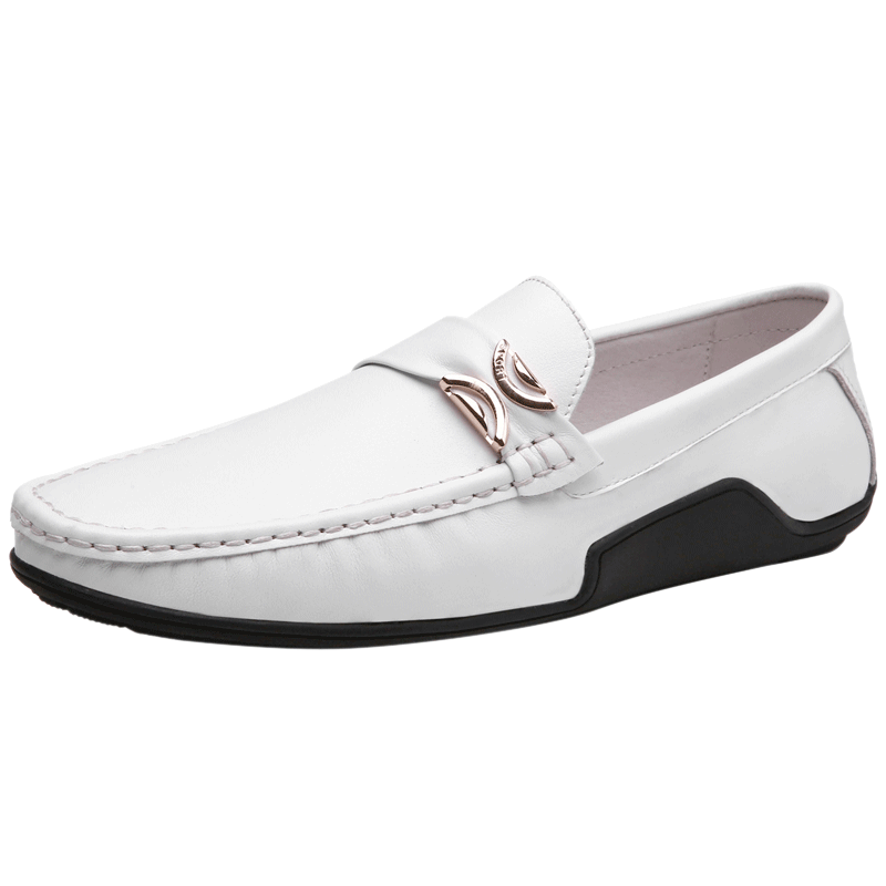 Mocassins Homme Été L'automne Semelle Doux Slip-on Derbies Tendance Noir