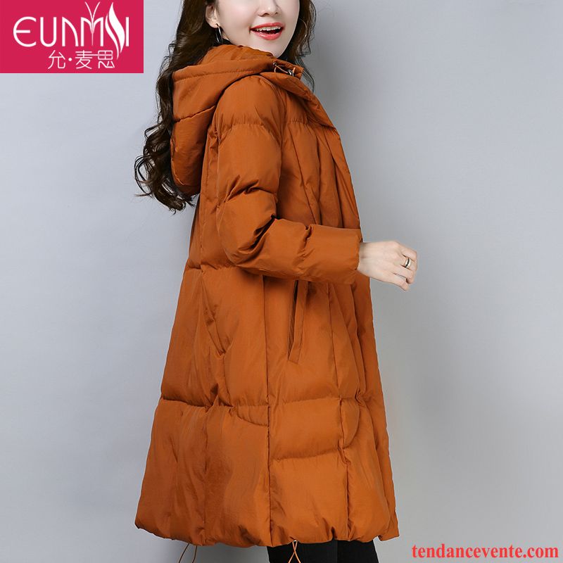 Mode Doudoune Longue Femme Décontractée Matelassée Femme Chauds Baggy Manteau En Coton Gris Renforcé Longue Hiver Lawngreen