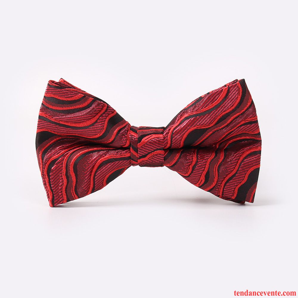 Nœud Papillon Homme Dimensionnel Le Marié Loisir Femme Marier Montrer Bordeaux Noir Rouge