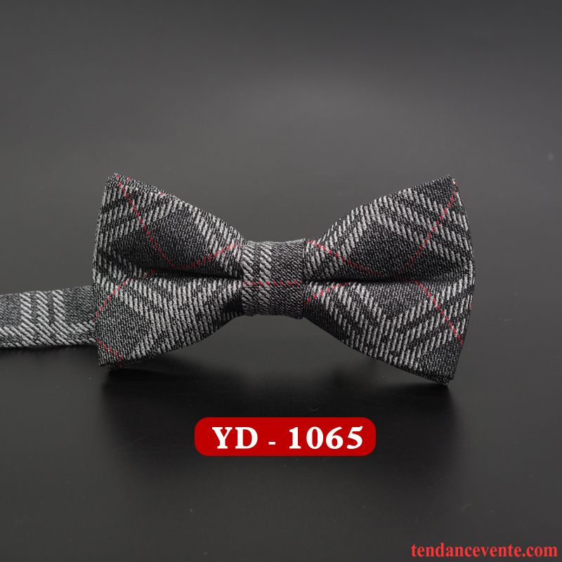 Nœud Papillon Homme Présidé Treillis Entreprise Arc Mariage Marier Gris