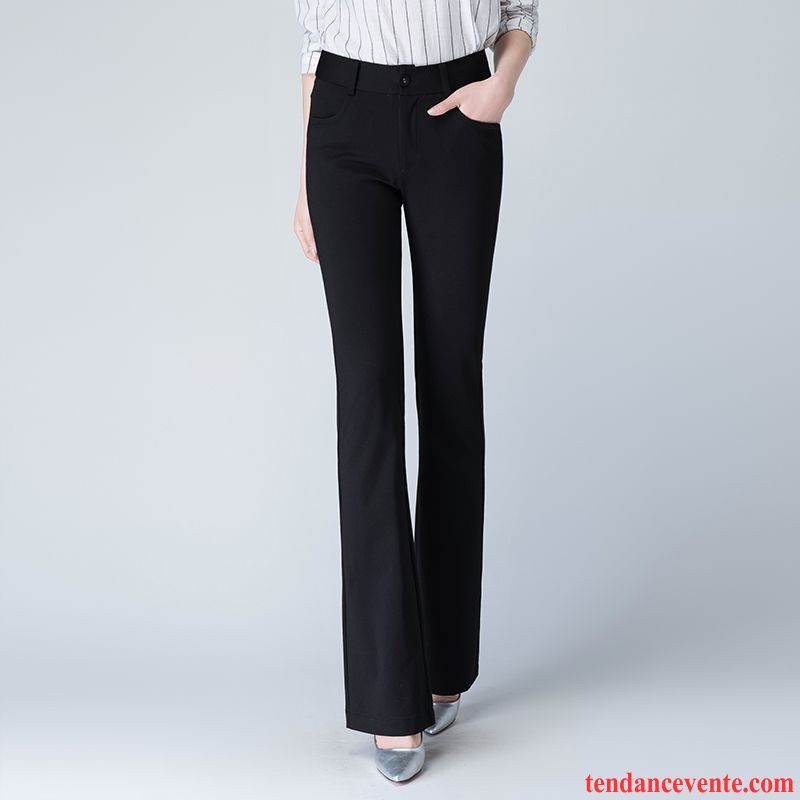 Pantalon A Poche Femme Femme Slim Forme Haute Cintrée Hiver Décontractée Taillissime Jambe Droite Jean Évasé L'automne Légèrement Renforcé Pantalon Extensible Pas Cher