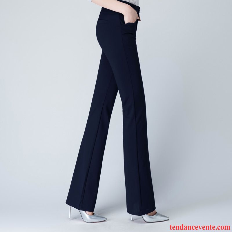 Pantalon A Poche Femme Femme Slim Forme Haute Cintrée Hiver Décontractée Taillissime Jambe Droite Jean Évasé L'automne Légèrement Renforcé Pantalon Extensible Pas Cher