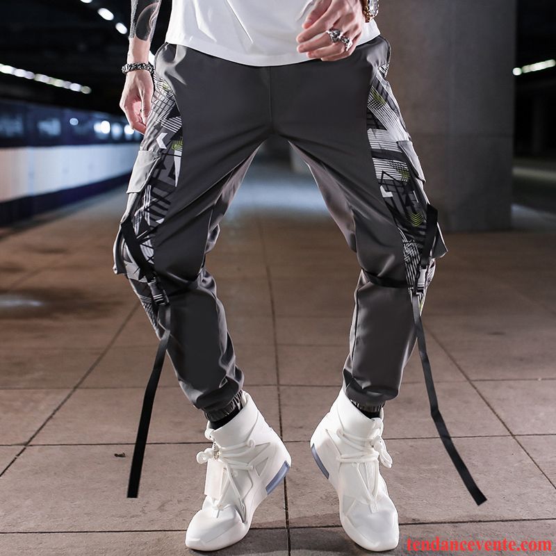 Pantalon Cargo Homme Baggy Sport Tous Les Assortis Tendance Bureau Décontractée Blanc