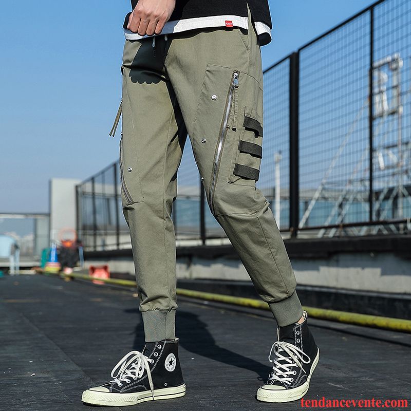 Pantalon Cargo Homme Décontractée Tendance Printemps Sport Bureau Été Vert