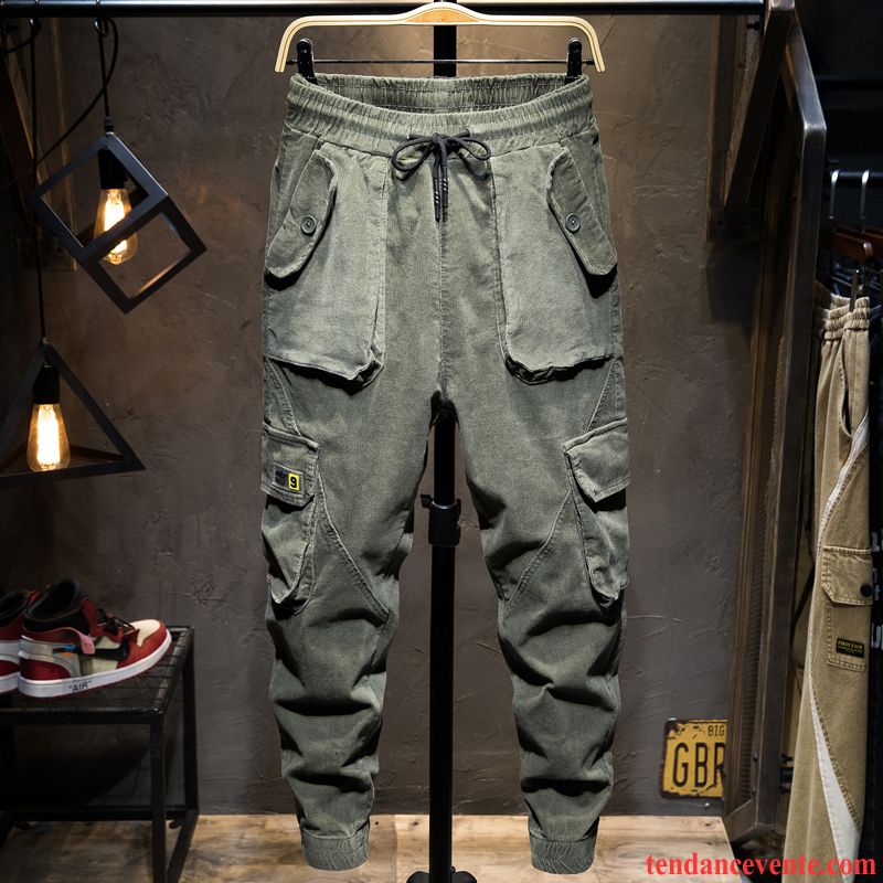 Pantalon Cargo Homme Hiver Baggy Tous Les Assortis Bureau Pantalons Tendance Brun
