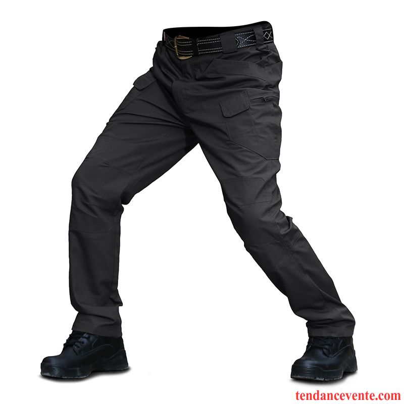 Pantalon Cargo Homme L'automne Beaucoup De Plein Air Bureau Slim Printemps Noir