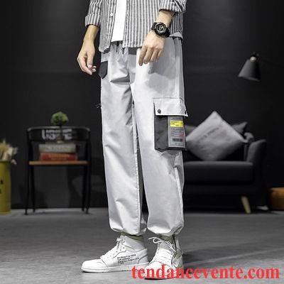 Pantalon Cargo Homme Pantalons Lettre Harlan Taillissime L'automne Baggy Impression Gris