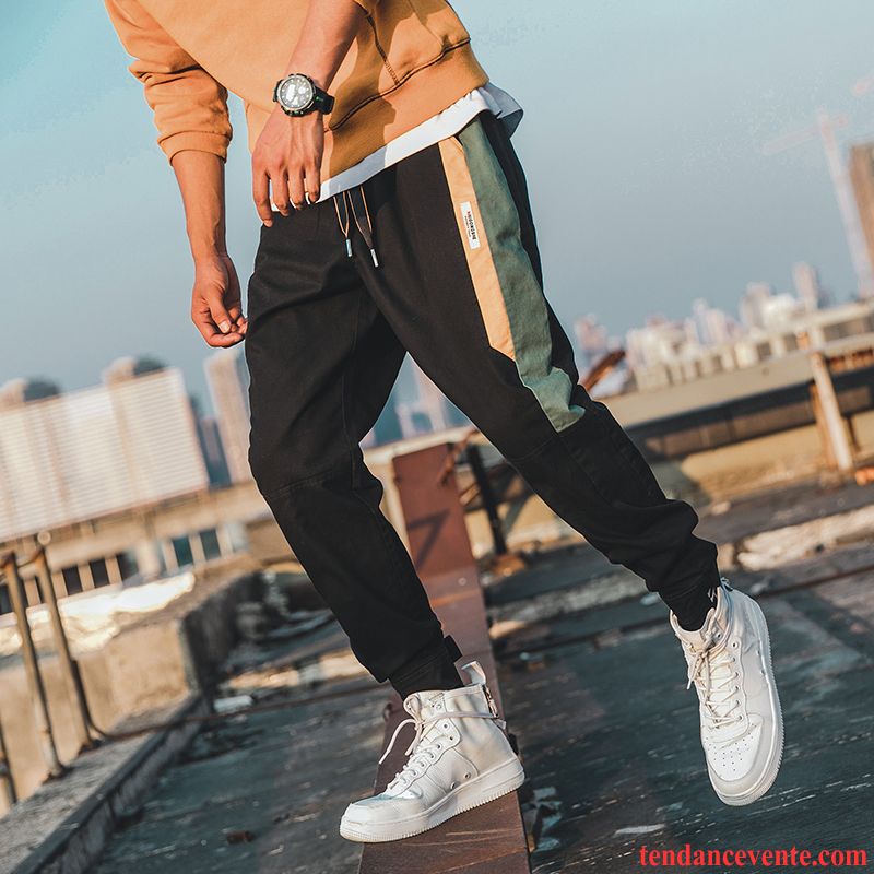 Pantalon Cargo Homme Tendance Harlan Baggy Camouflage Neuvième Pantalon Tous Les Assortis Coloré Foncé