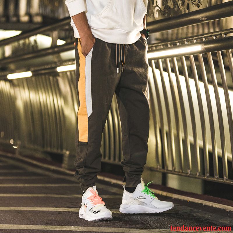 Pantalon Cargo Homme Tendance Harlan Baggy Camouflage Neuvième Pantalon Tous Les Assortis Coloré Foncé