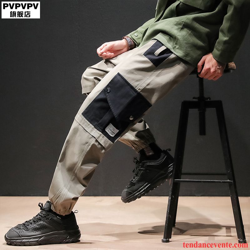 Pantalon Cargo Homme Tendance Poche Graisse Bureau Baggy Taillissime Noir