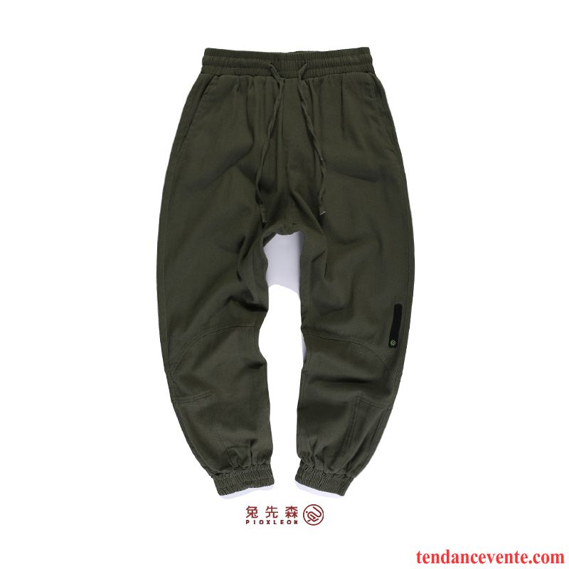 Pantalon Cargo Homme Tendance Ultra Étudiant Décontractée Bureau Baggy Vert