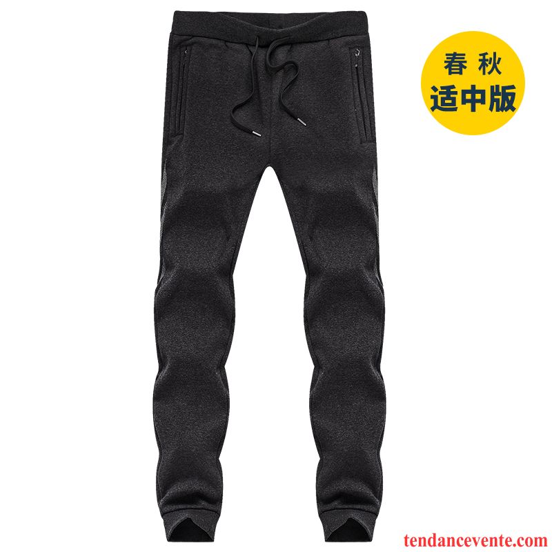 Pantalon Cigarette Homme Pantalon Hiver Baggy Renforcé Sport Plus De Velours Homme Jambe Droite Coton Bio L'automne Kaki Pas Cher