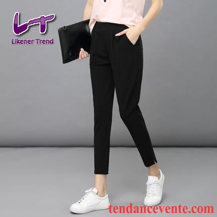 Pantalon Court Pour Femme L'automne Harlan Plus De Velours Élastique Pantalon Extensible Taillissime Renforcé Hiver Noir Femme Décontractée