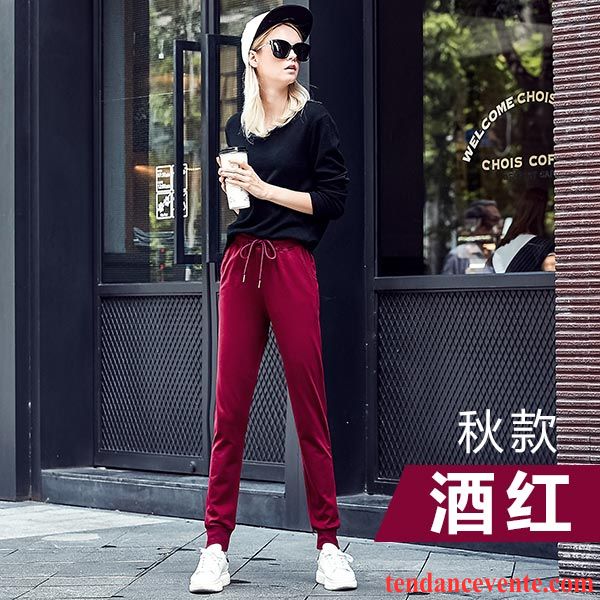 Pantalon Femme Marron Baggy Étudiant Sport Renforcé L'automne Harlan Femme Hiver Pantalon Plus De Velours Pérou