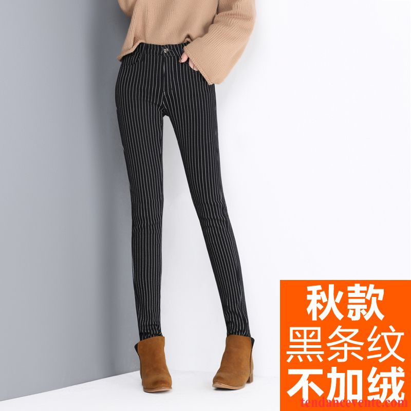 Pantalon Femme Simili Cuir Noir Renforcé Carreaux Hiver L'automne Outwear Plus De Velours Femme Tendance Blé Pas Cher