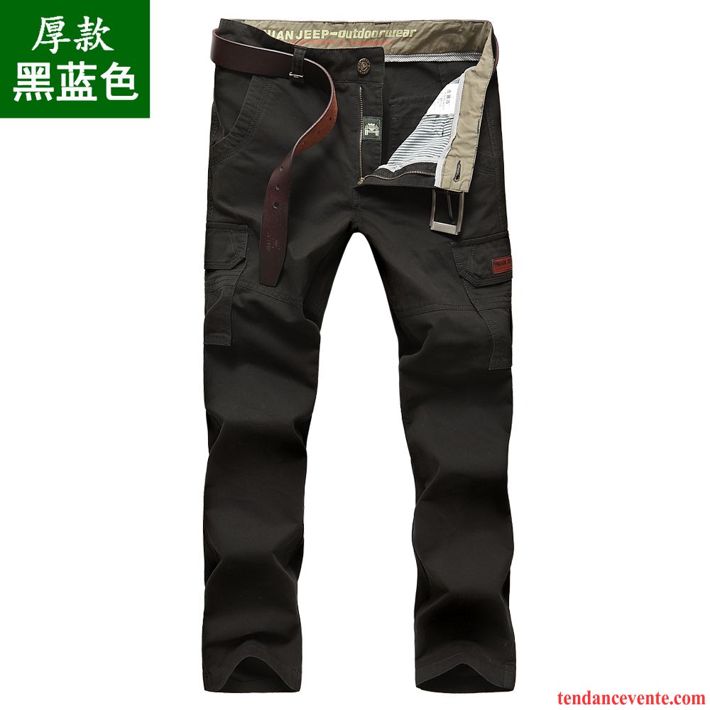 Pantalon Léger Homme L'automne De Plein Air Coton Bio Bureau Homme Multi-poche Pantalon Hiver Baggy Pas Cher