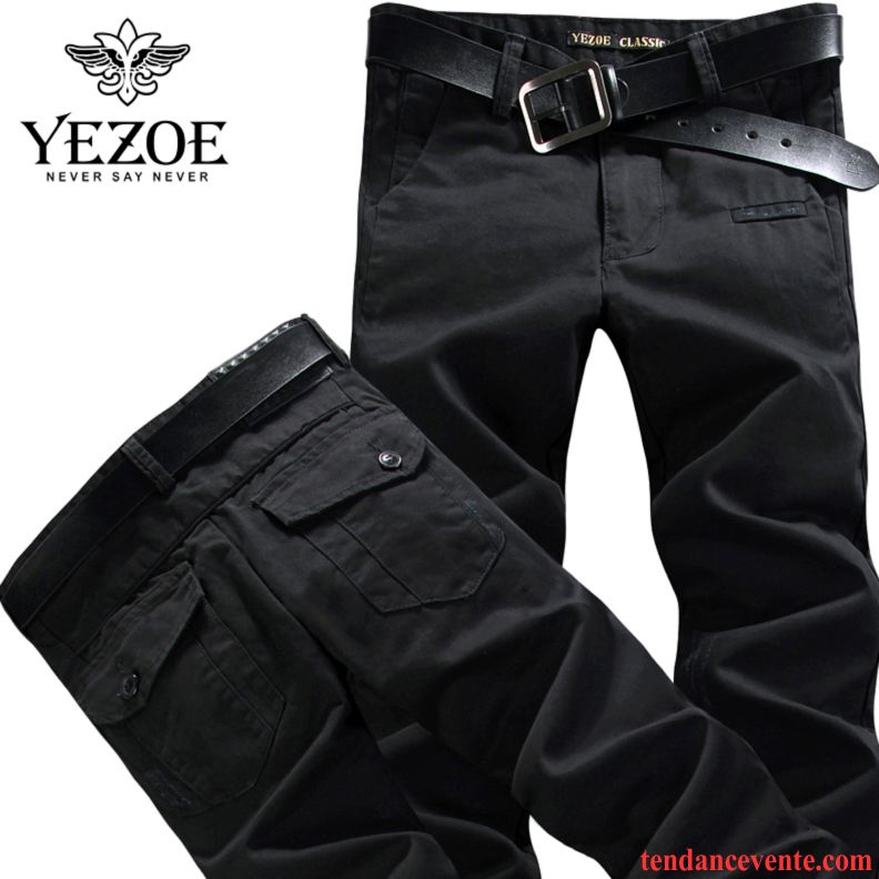 Pantalon Skai Homme Jambe Droite Bureau Hiver Slim Pantalon Tendance Homme L'automne Marque Tous Les Assortis
