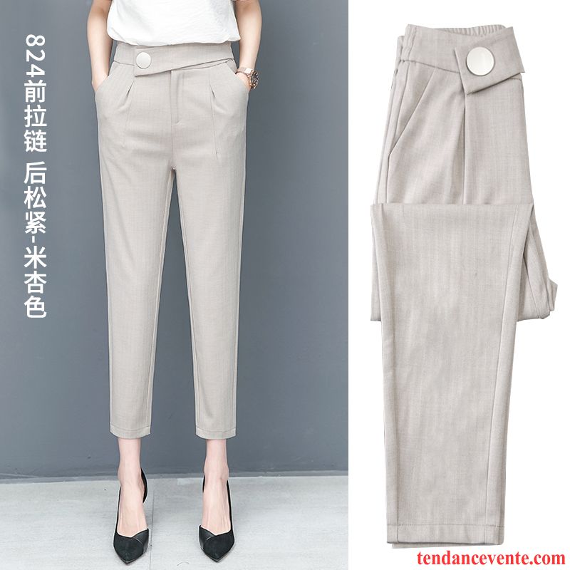 Pantalons Femme Costume Légère Mode Été Mince Harlan Gris